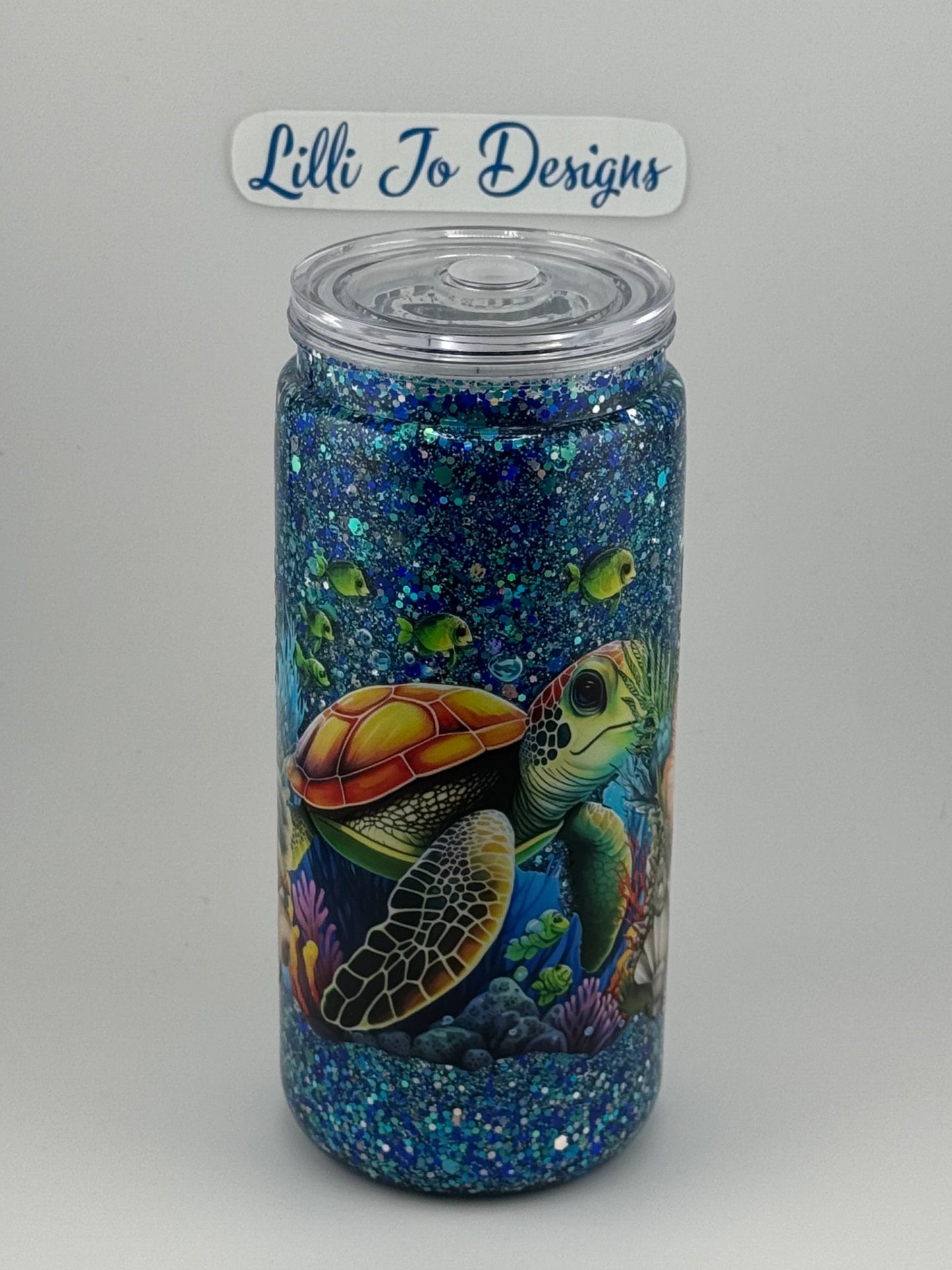 Sea Turtle 20oz Snow Globe Tumbler