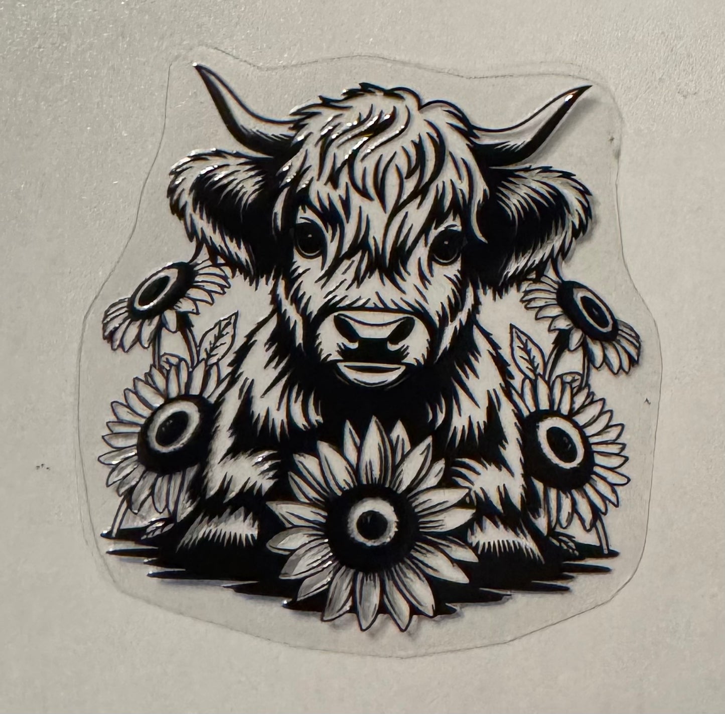 UV DTF Cow Decals