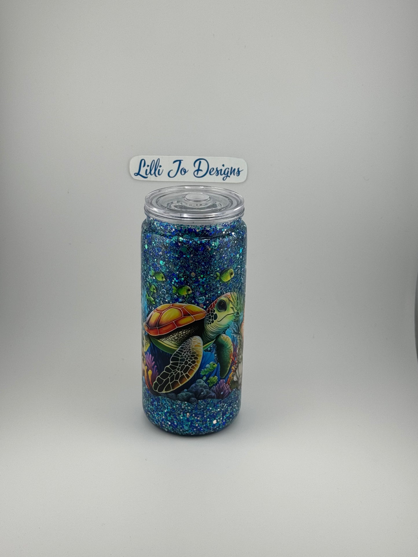 Sea Turtle 20oz Snow Globe Tumbler
