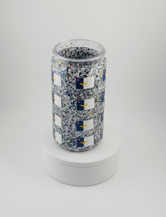 16oz Azores Flag Snow Globe Tumbler