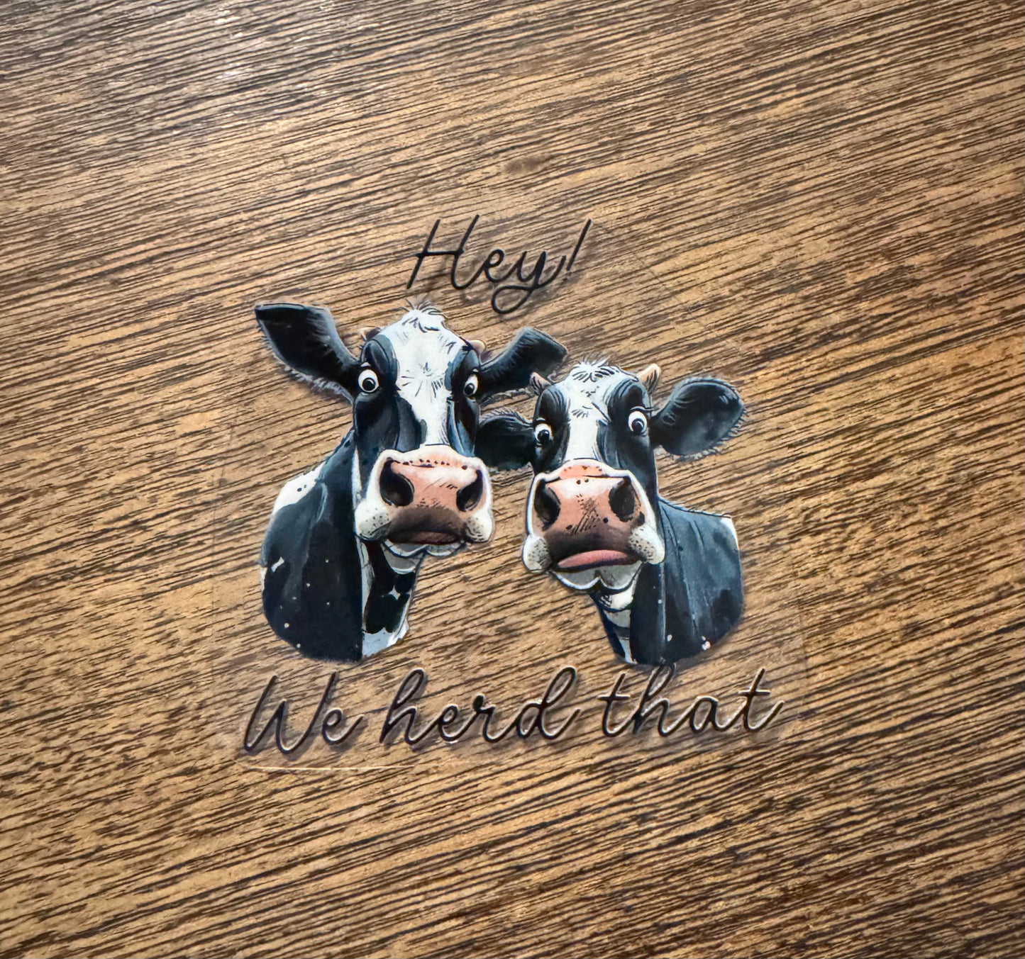 UV DTF Cow Decals