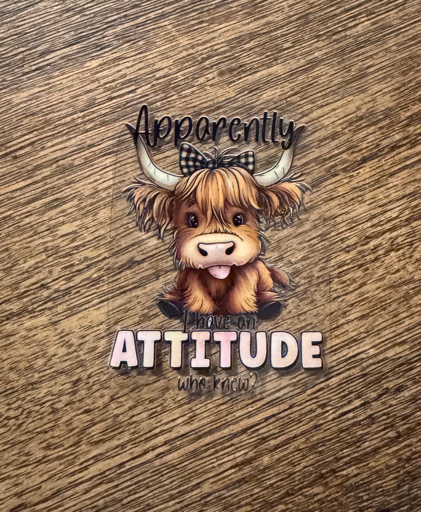 UV DTF Cow Decals
