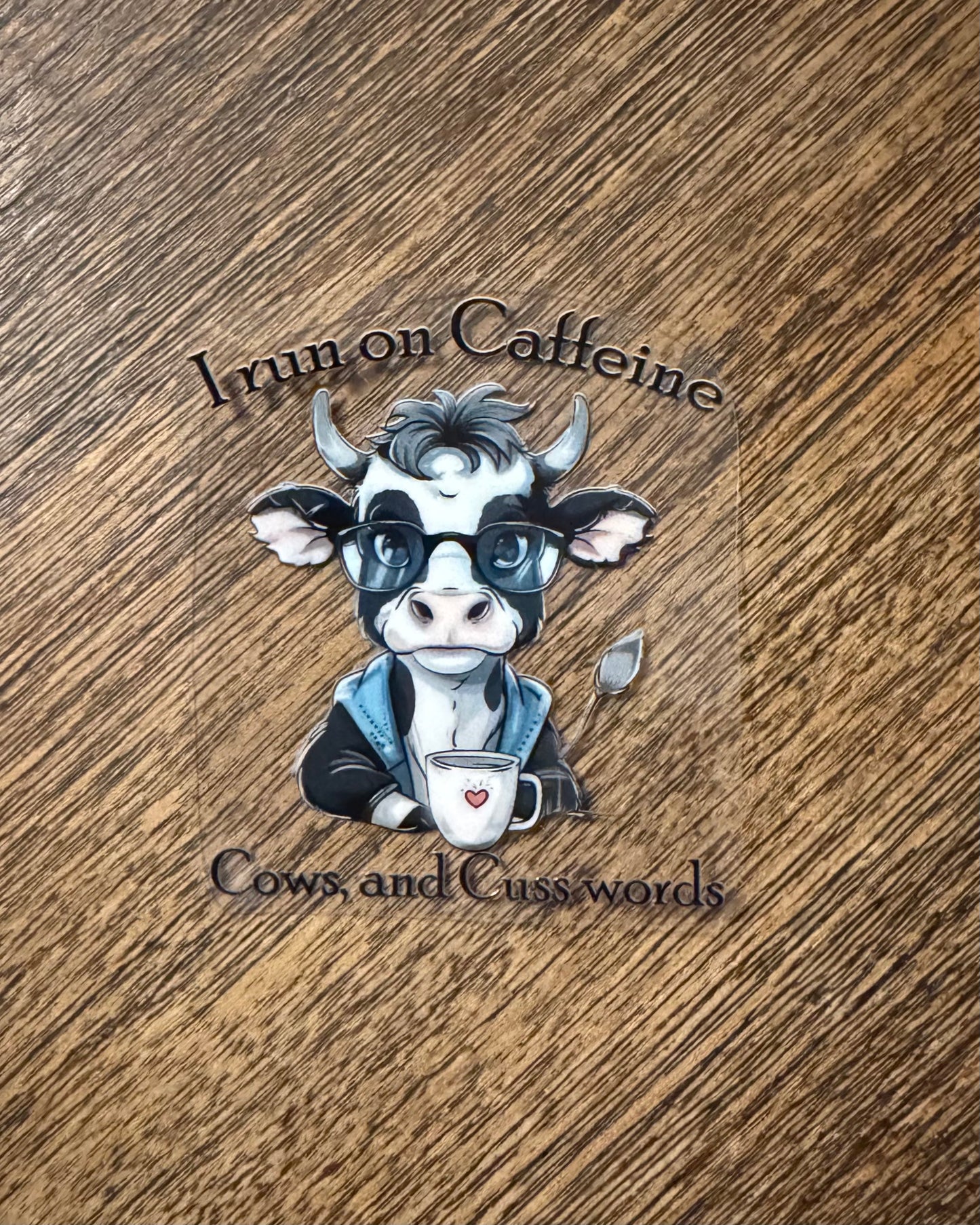 UV DTF Cow Decals