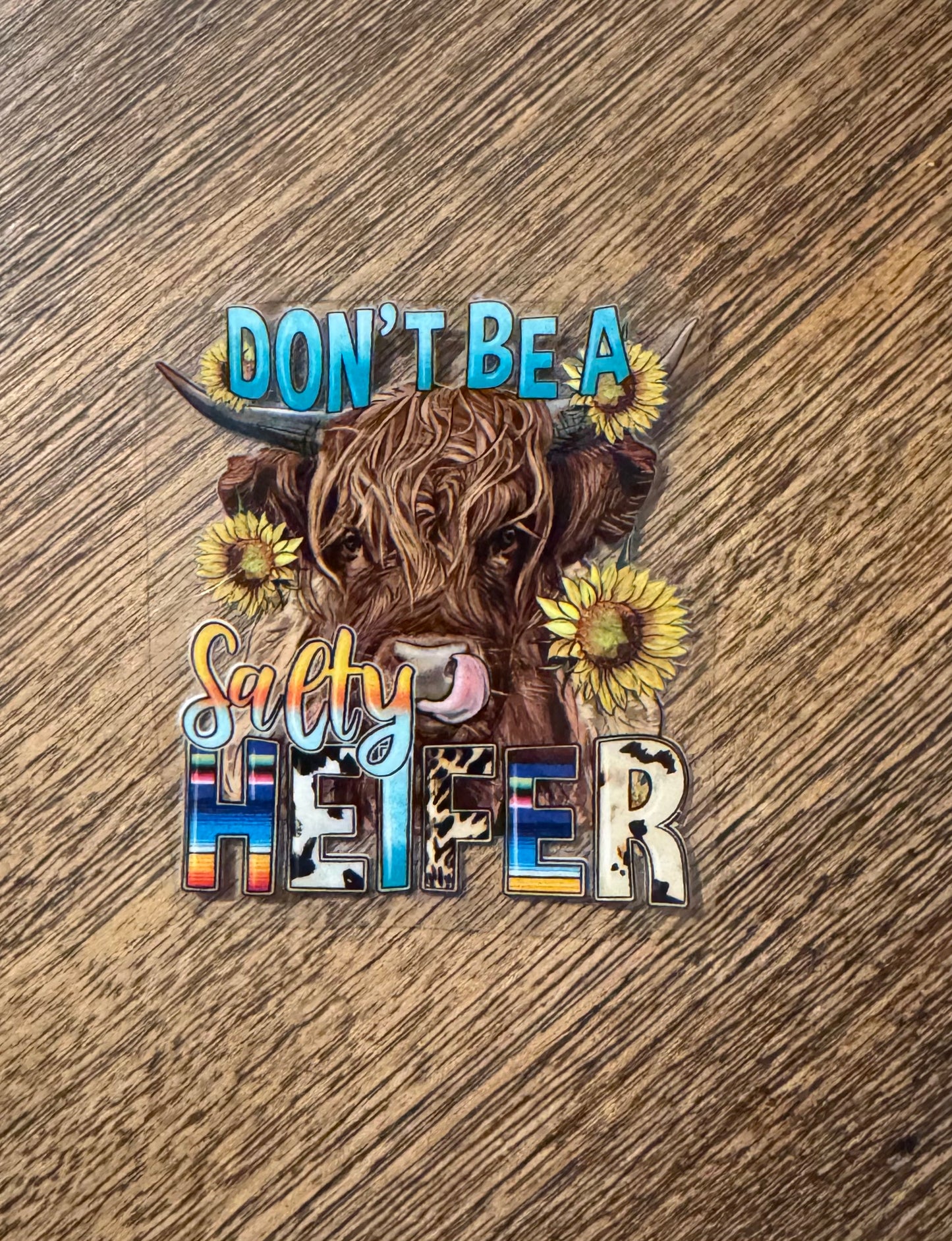 UV DTF Cow Decals