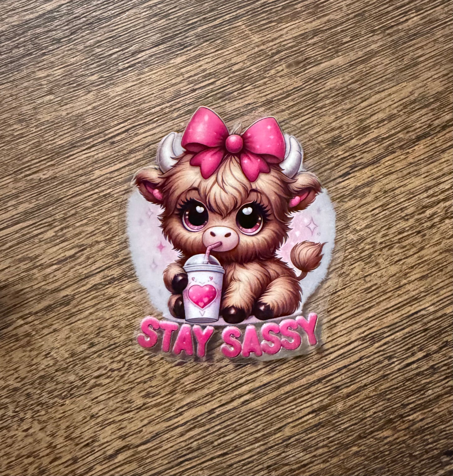 UV DTF Cow Decals