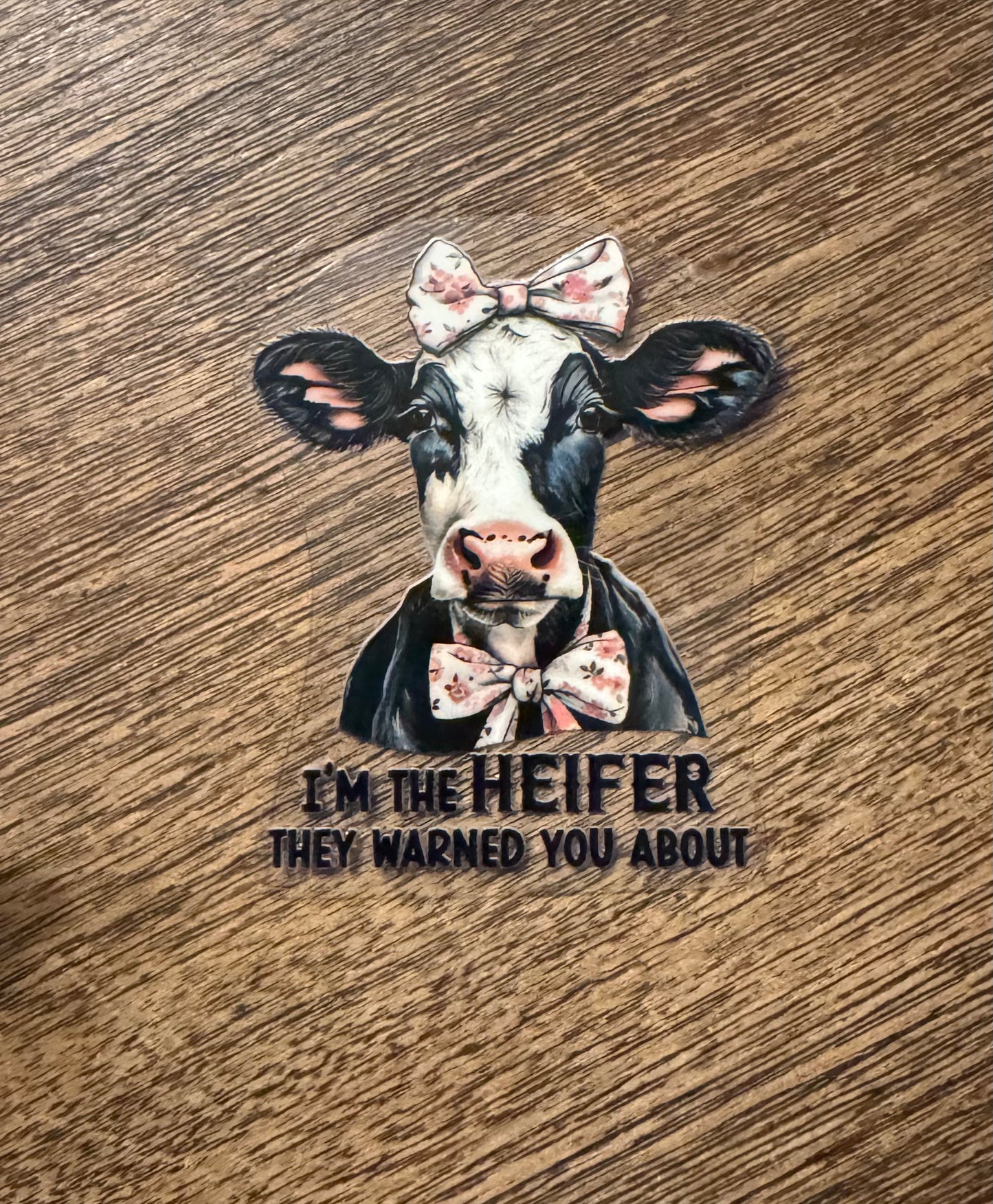 UV DTF Cow Decals