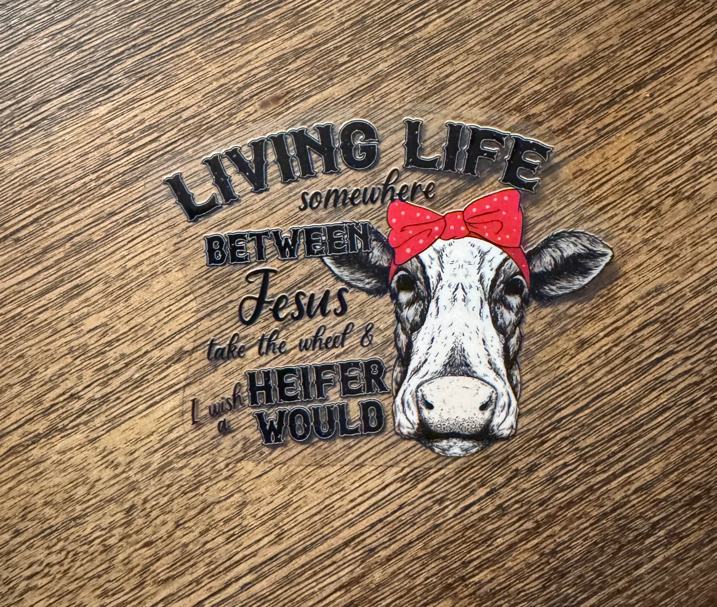 UV DTF Cow Decals