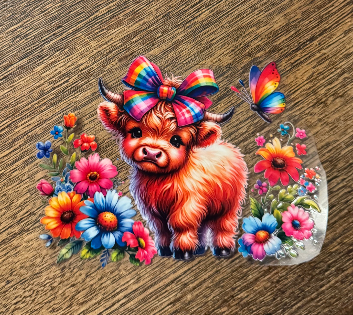 UV DTF Cow Decals