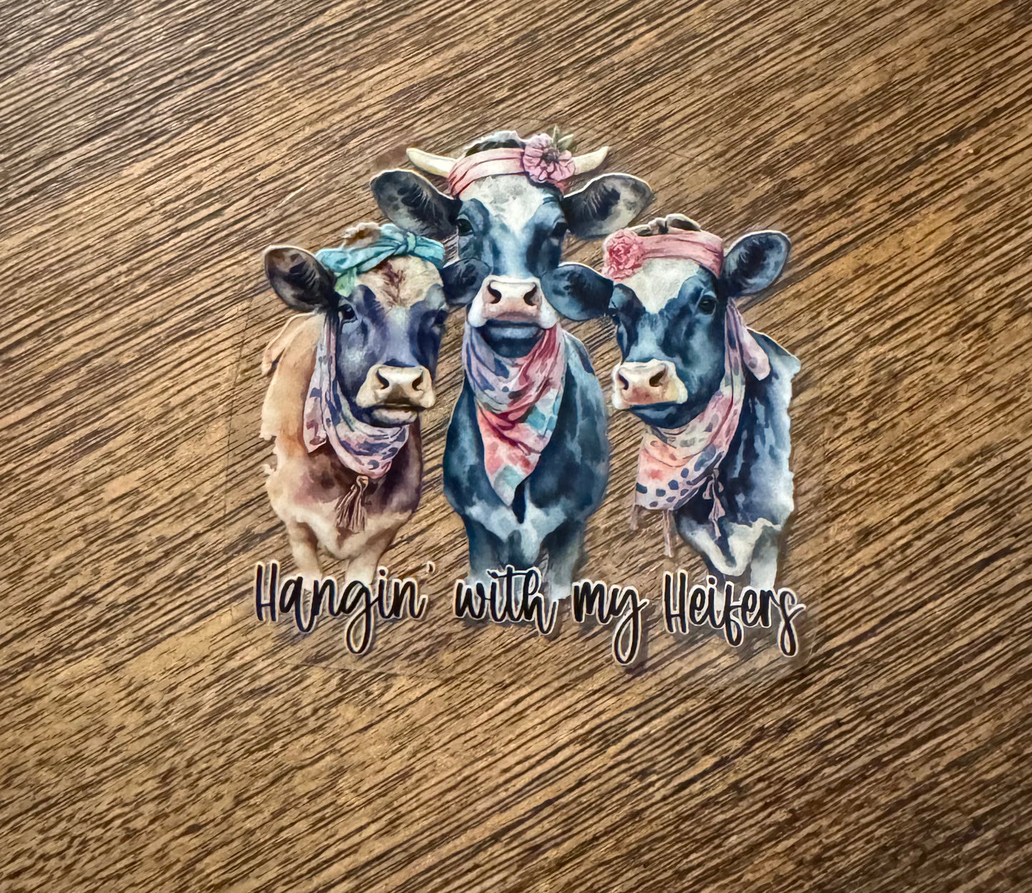 UV DTF Cow Decals