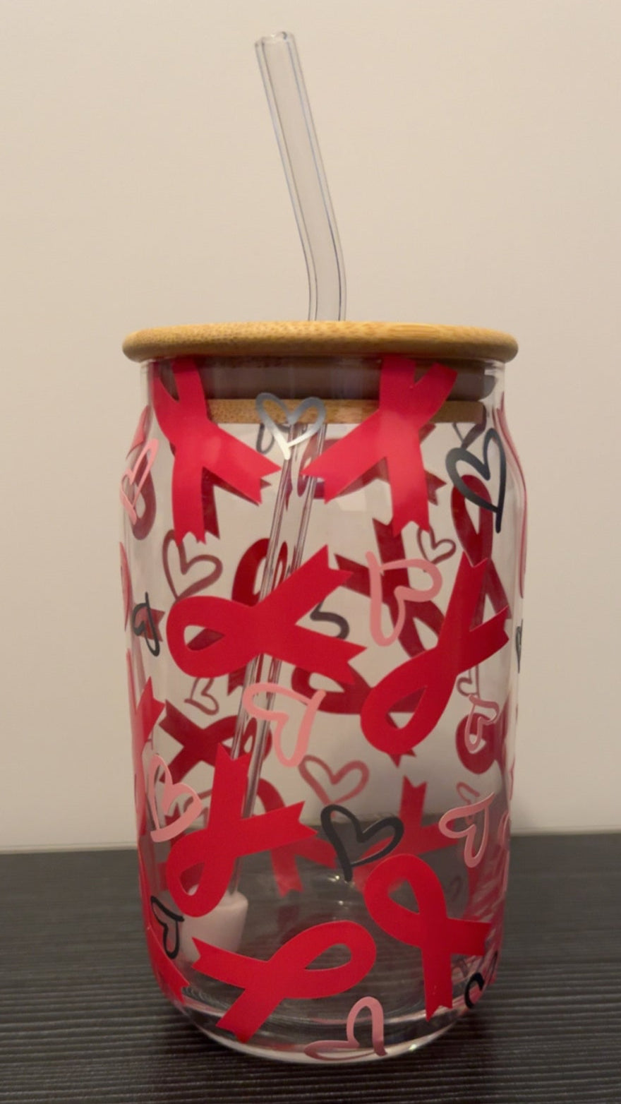 Breast Cancer Awareness 16oz Glass Tumbler