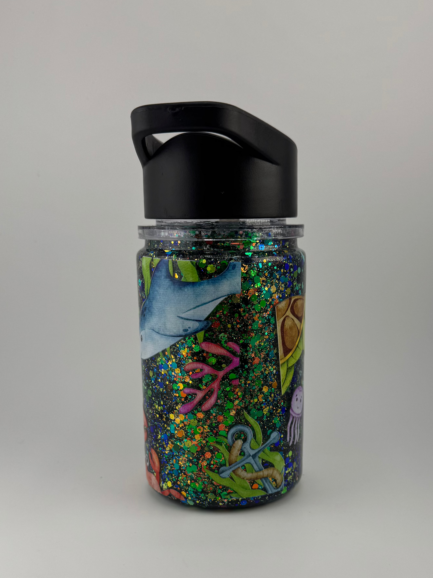 "Under The Sea" 10oz Snow Globe Water Bottle
