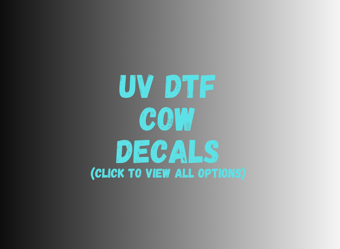 UV DTF Cow Decals