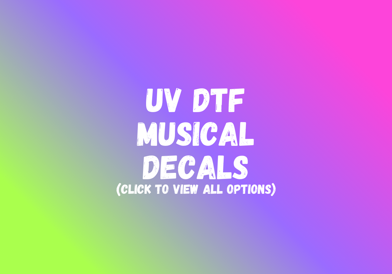 UV DTF Musical Decals